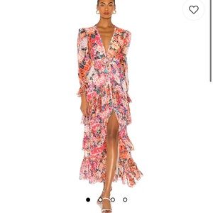 ROCOCO SAND peony maxi dress in multi size small - worn twice in great condition